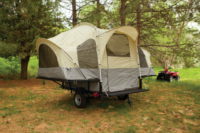 Recreational-Sized Tent Quickly Turns Everyday Utility Trailer into Convenient Tent Camper