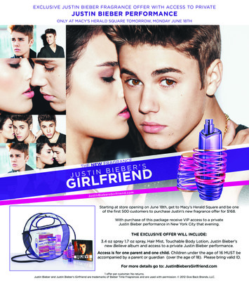 Exclusive Justin Bieber Fragrance Offer With Access To Private Justin Bieber Performance
