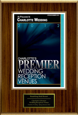 Rumbling Bald Resort Selected For "Charlotte's Premier Wedding Reception Venues"