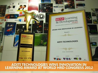 Aditi Technologies Honored With Innovation in Learning Award at World HRD Congress 2012