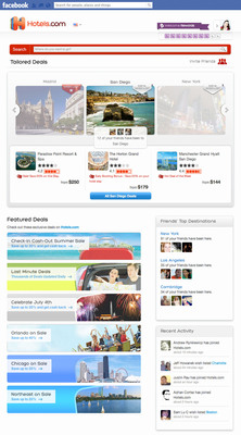Hotels.com® Makes Travel Booking More Social With Introduction of Deals Facebook App