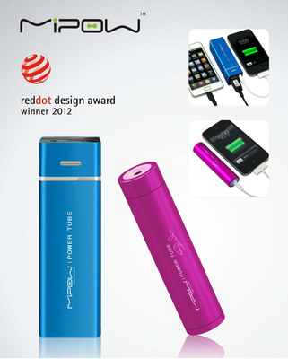 MiPow Power Tube 5500 &amp; Power Tube Shake 2600 erhalten „red dot award: product design 2012"