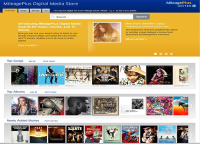 United Airlines Launches MileagePlus Digital Media Store For Members