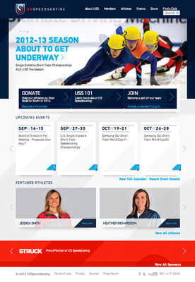 Struck Breaks The Ice With New Website For U.S. Speedskating Team
