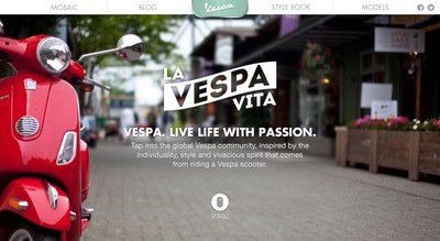 Vespa USA Asks Consumers To Create Digital Self Portrait Of "La Vespa Vita" With New Online Community