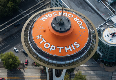 Space Needle Asks the Nation to "Top Off Our 50th" with a Fresh Paint Job