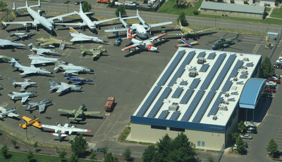 Large, New PV Solar Installation by Pacific Power Renewables Totally Powering the Aerospace Museum of California
