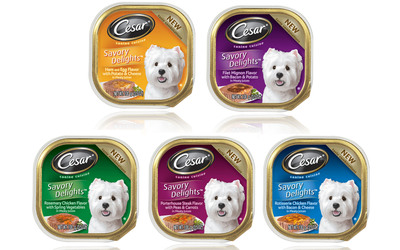 CESAR® Canine Cuisine Introduces New "Savory Delights™" With Twitter Giveaway Of 10,000 Meals