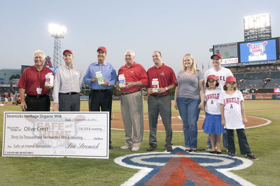 Stremicks Heritage Organic Milk, Angels Baseball and Olive Crest Step Up to the Plate to Strike Out Child Abuse