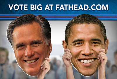 Fathead Elects President Obama and Candidate Romney as Real Big Heads