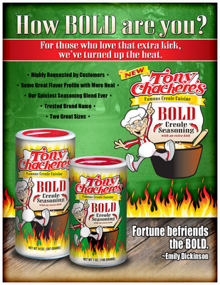 Tony Chachere's to Launch "Bold" Seasoning