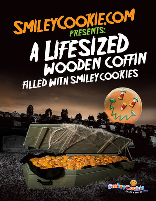 Life-Sized Coffin Overflows With Halloween Cookies From SmileyCookie.com