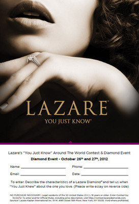 Lazare - "You Just Know" Around The World Contest And Diamond Event