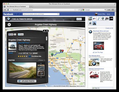 BMW Group Financial Services Releases "The Ultimate Drive" Facebook App for Driving Enthusiasts to Discover and Share The Best Roads.