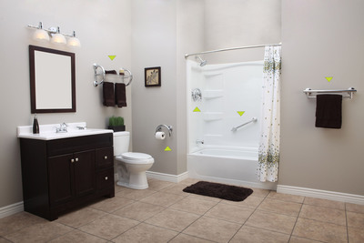 New Decorative Line of Bathroom Safety Grab Bars Hold Up to 500lbs