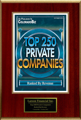 Larson Financial Selected For "Top 250 Private Companies"