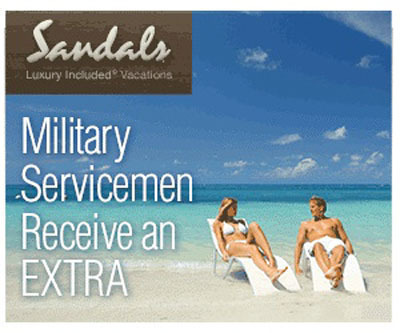 Travel Shopping Mall MyReviewsNow.net Spotlights Sandals Resorts Military Discount In Honor Of Veterans Day