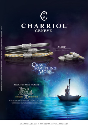 CHARRIOL® USA Teams With Paramount Pictures To Support The Theatrical Release Of "CIRQUE DU SOLEIL: WORLDS AWAY"