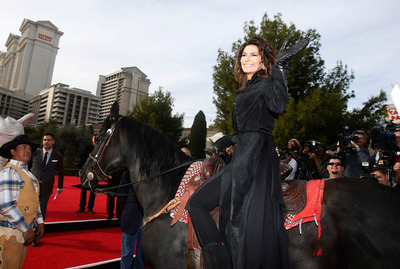 Shania Twain Shuts Down Famous Las Vegas Strip, First Ever Horse Stampede Ushers In Superstar's Arrival To The Colosseum At Caesars Palace