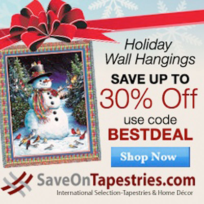 Holiday Super Store MyReviewsNow.net Promotes Holiday Wall Hanging Sale With Affiliate SaveOnTapestries