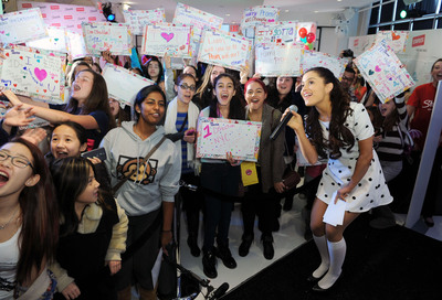 Teen Superstar Ariana Grande And Sharpie Fans Say "Hello" To One Direction And "Thank You" To Charitable Teen