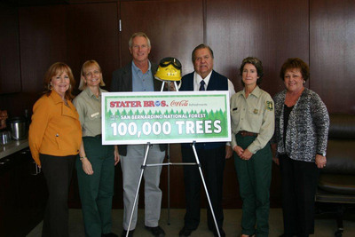 Stater Bros. Markets presents $30,000 check to San Bernardino National Forest