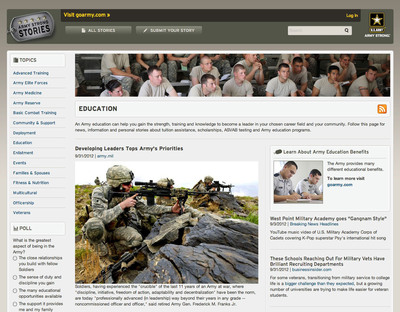 Thousands of Army Stories in the Palm of Your Hand