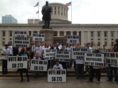 Ohio Auto Recyclers Display Powerful Grassroots Opposition to Senate Bill 273 at Statehouse
