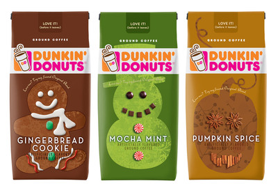 New Dunkin' Donuts® Seasonal Coffees Make Holiday Gift Giving Easy