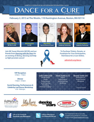 Celebrities from ABC's Dancing with the Stars and Fox's So You Think You Can Dance, Maria Menounos, Florence Henderson, Key Legislators and Philanthropists Support AdMeTech Foundation's Dance for a Cure of Prostate Cancer Campaign