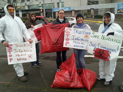 Local Citizens Join with Safe Hospitals Safe Communities to Demonstrate for Safe Disposal of Medical Waste