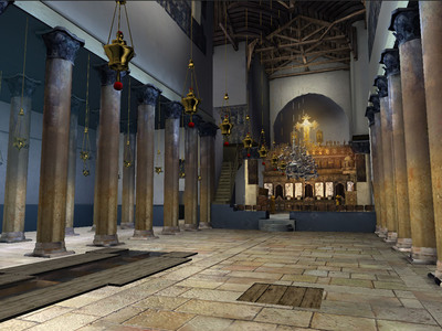 Free online 3D tour of the birthplace of Jesus Christ by Jerusalem.com