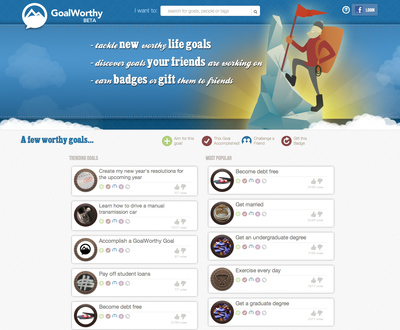 Launch of GoalWorthy: A Social Game for Life Goals and New Year's Resolutions