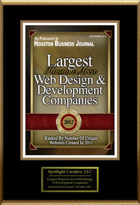 Spotlight Creative LLC Selected For "Largest Houston-Area Web Design And Development Companies"