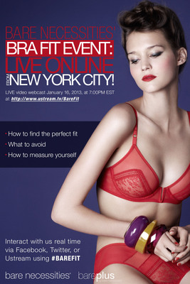 Bare Necessities' Live Bra Fit Webcast Takes Over the Web January 16, 2013