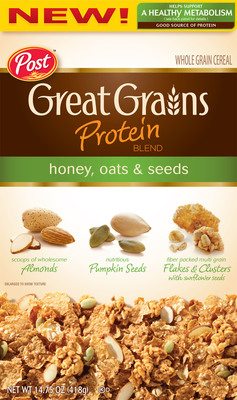 New Post® Great Grains® Protein Blend Cereal Aims to Boost Americans' Metabolisms in 2013