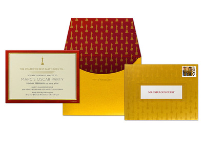 Bring Oscar® Home Again With Academy Sanctioned Online Party Invitations Designed By Marc Friedland Available Exclusively On Evite Postmark®