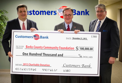 Customers Bank Donates $100,000 to Berks County Community Foundation