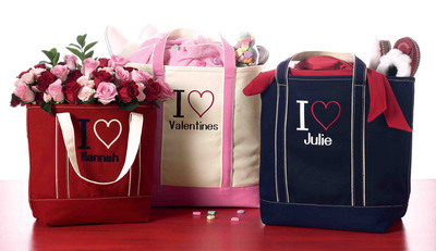 Lands' End Helps Valentines Share their Love With New, Personalized "I Heart" Totes and Canvas Wine Totes