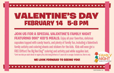 Make Valentine's Day A Family Affair: Ryan's®, Hometown® Buffet, and Old Country® Buffet Host Family Night Date Night, February 14