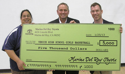 Marina Del Rey Toyota Gives Back To The Community- Venice High School Girls Basketball Team