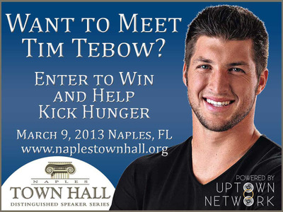 Naples Town Hall Tim Tebow Event To Provide 100,000 Meals To Help Kick Hunger