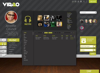 Vir2o to Include Maestro Music Service for Playing, Sharing, Purchasing and Organizing Music Files