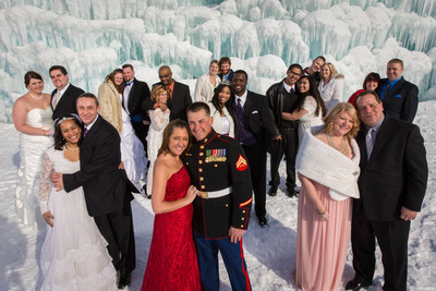 Eleven couples say "I do" this Valentine's Day at  world's largest "grown" Ice Castle, at Mall of America®