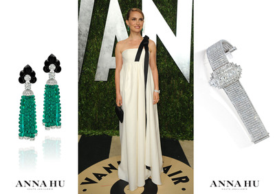 Natalie Portman Wears Anna Hu Haute Joaillerie To The Vanity Fair Oscars Party
