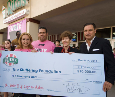 Rita's Italian Ice Donates $10,000 To Stuttering Foundation On Behalf Of Treat Team Member And American Idol Finalist Lazaro Arbos