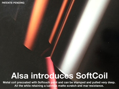 Alsa Applies Soft Touch Paint in Metal Coil Coatings as well as Exotic Chrome Laminations