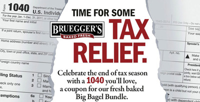 Bruegger's Bagels Offers A Happier Take On The Dreaded "1040" This Tax Season