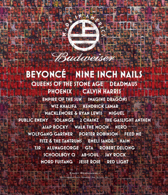 Beyonce And Nine Inch Nails Headline 'Budweiser Made In America' Music Festival In Philadelphia Labor Day Weekend
