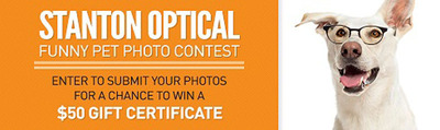 Enter the Stanton Optical Funny Pet Photo Contest for a Chance to Win a $50 Gift Certificate